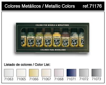 71.176 Metallic Colors 8x17ml